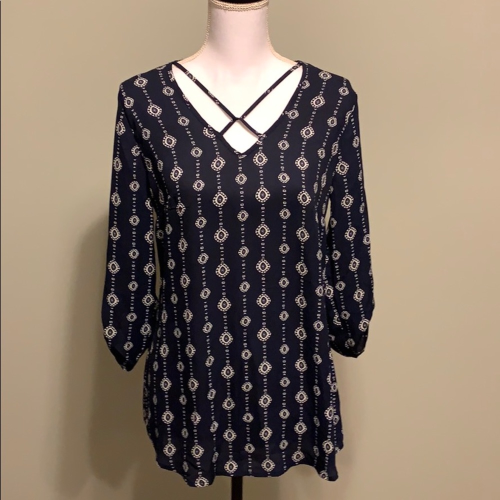 NWOT Maurices Navy Blouse